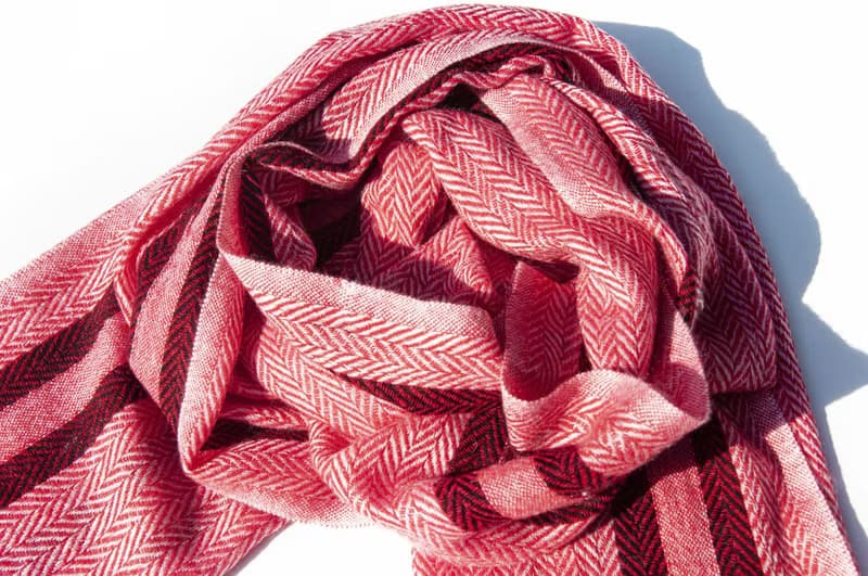 喀什米爾Cashmere 針織圍巾 純羊毛圍巾 手織圍巾 編織圍巾-英國