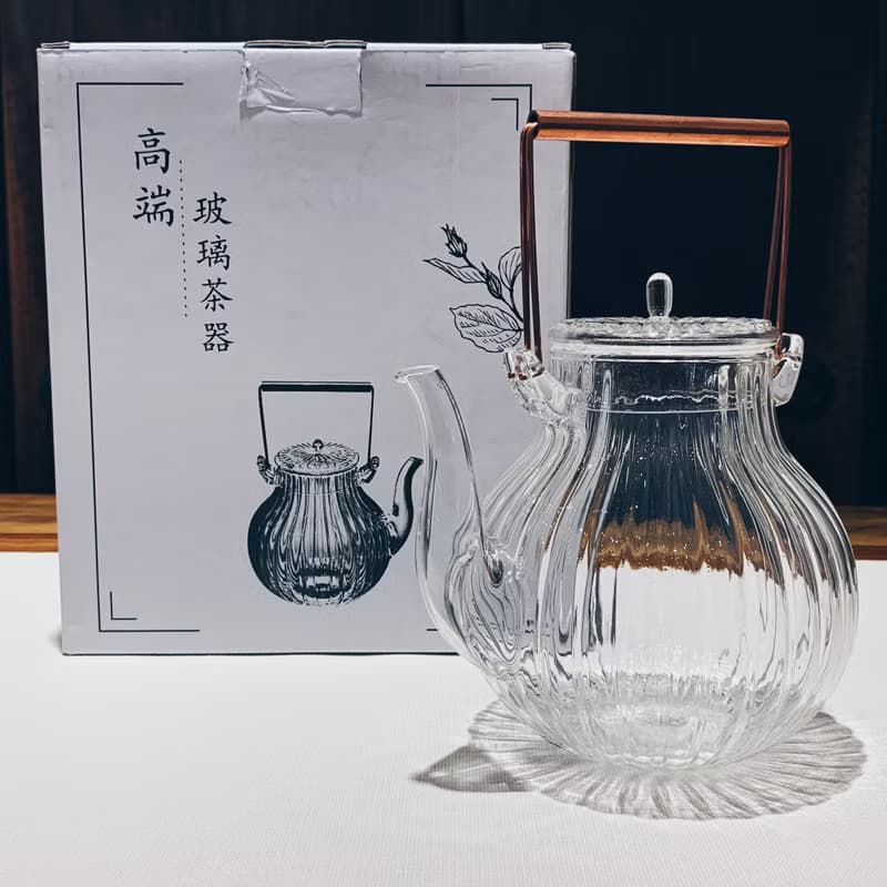 不言美器 玻璃 花瓣 壺