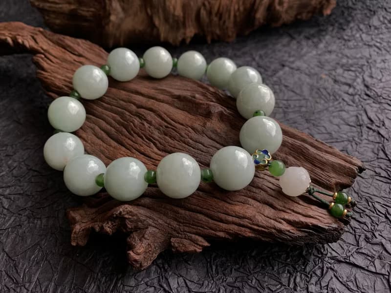 快速出貨 天然緬甸玉翡翠 14顆佛珠 手念珠 手串 手鍊