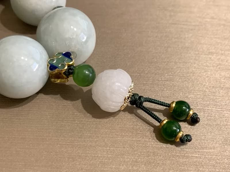 快速出貨 天然緬甸玉翡翠 14顆佛珠 手念珠 手串 手鍊