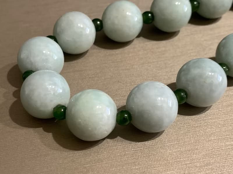 快速出貨 天然緬甸玉翡翠 14顆佛珠 手念珠 手串 手鍊