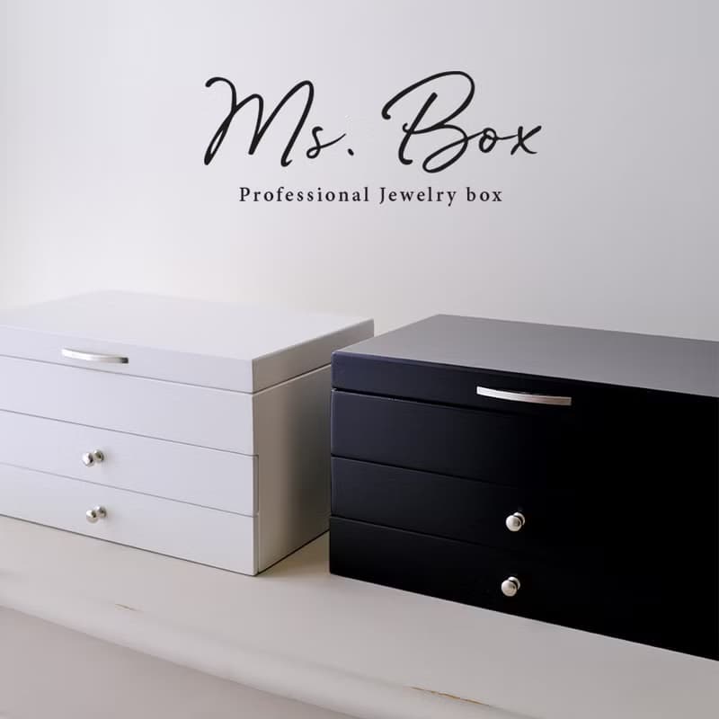 【Ms. box 箱子小姐】英式時尚木製珠寶盒/飾品盒(黑色)
