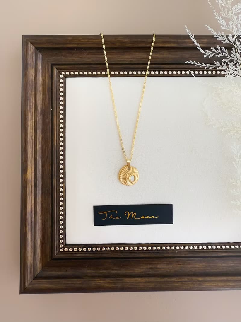 【精緻禮盒】貝殼紋項鍊 18KGF－海之詠 #金色 復古 女神感