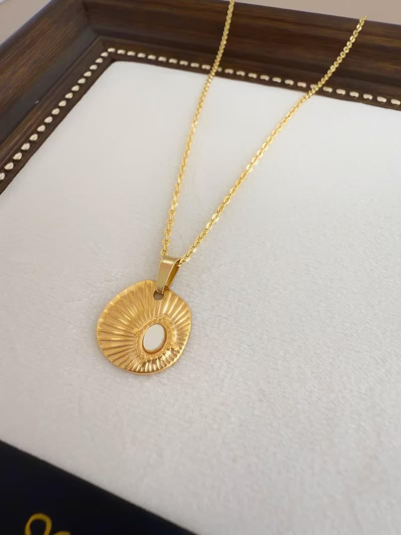 【精緻禮盒】貝殼紋項鍊 18KGF－海之詠 #金色 復古 女神感