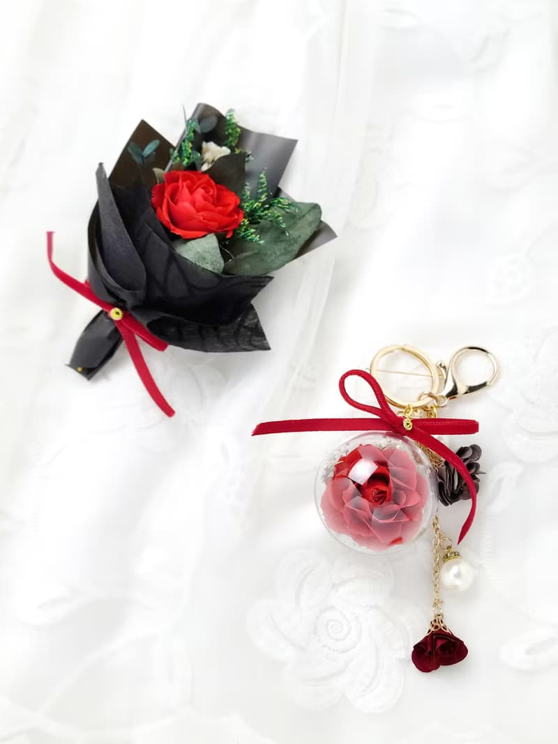 永生玫瑰花2入禮盒 情人節禮物 生日禮物