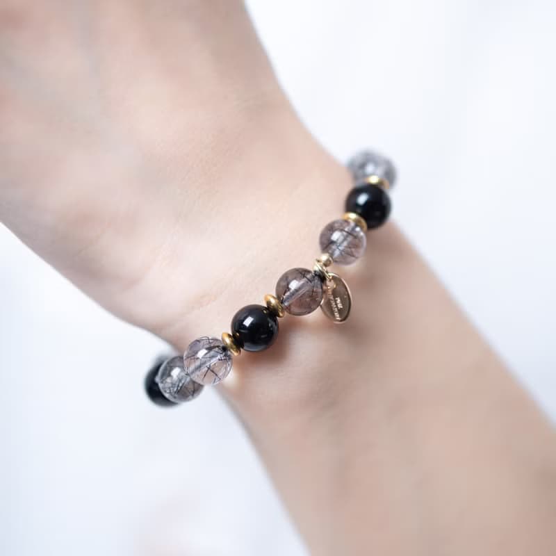 黑髮晶黑瑪瑙手鍊| 4 月新品主打星