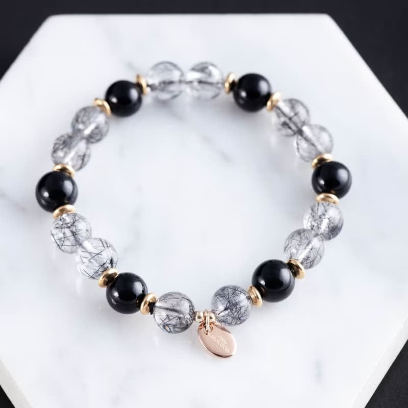 黑髮晶黑瑪瑙手鍊| 4 月新品主打星