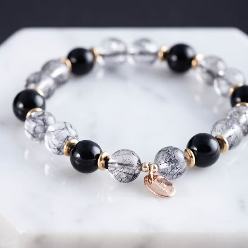 黑髮晶黑瑪瑙手鍊| 4 月新品主打星