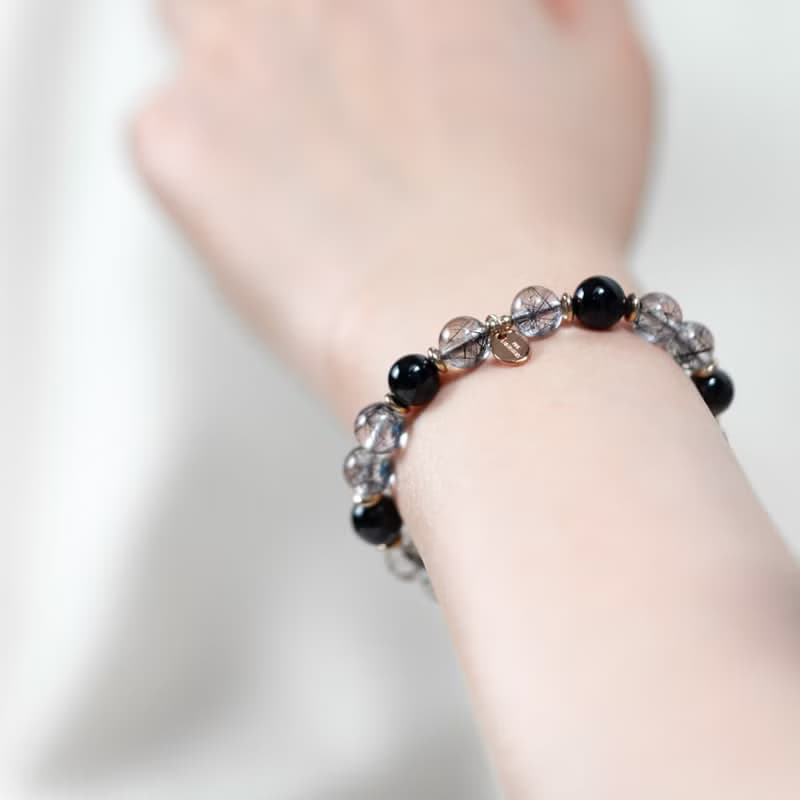 黑髮晶黑瑪瑙手鍊| 4 月新品主打星