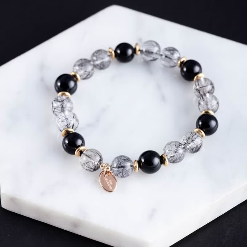 黑髮晶黑瑪瑙手鍊| 4 月新品主打星