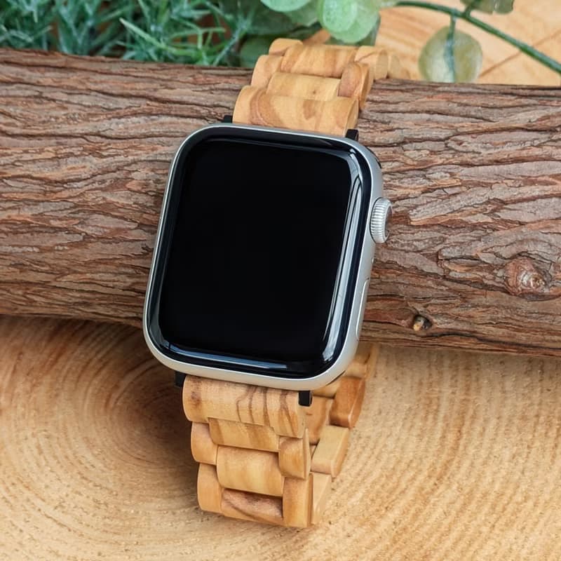 【木製バンド】EINBAND AppleWatch 天然木バンド 20mm Olive