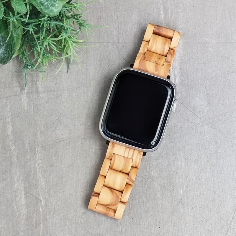 【木製バンド】EINBAND AppleWatch 天然木バンド 20mm Olive