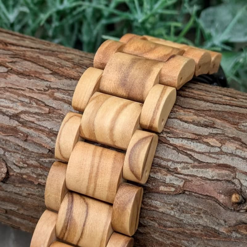 【木製バンド】EINBAND AppleWatch 天然木バンド 20mm Olive