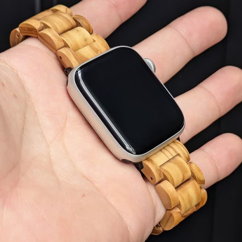 【木製バンド】EINBAND AppleWatch 天然木バンド 20mm Olive