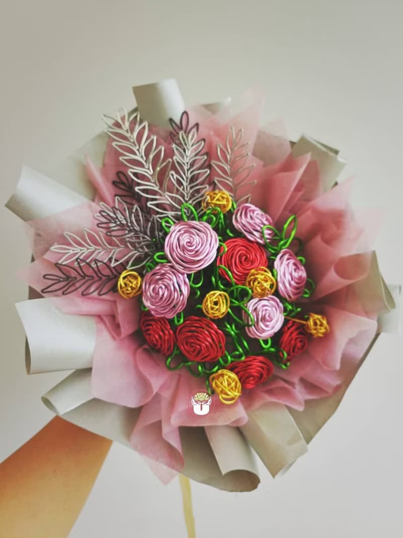 鋁線玫瑰花束