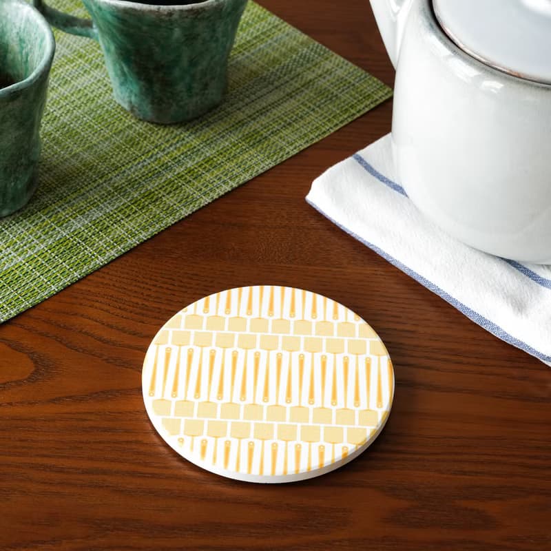 【錦源興】蒼蠅拍陶瓷吸水杯墊 l 底部防滑 鶯歌陶瓷製 禮物