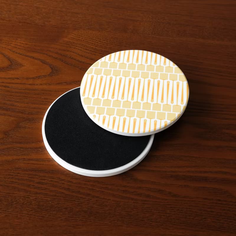 【錦源興】蒼蠅拍陶瓷吸水杯墊 l 底部防滑 鶯歌陶瓷製 禮物