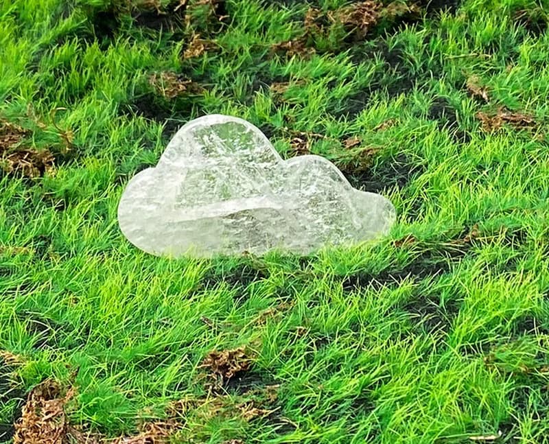 天然浪漫雪景白水晶雲朵片 開運 避邪 療癒 能量 辦公室 居家擺飾