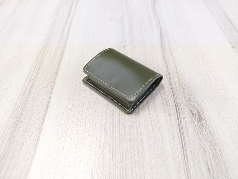 方形零錢包 折疊零錢包 真皮全手縫
