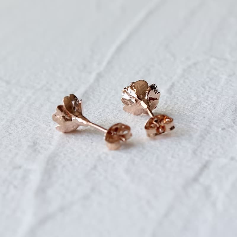 -粉金- 櫻花 耳針 花耳環 /Cherry blossom earrings -pink gold-