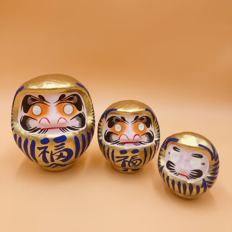 【招福祈願】達摩不倒翁 だるま 金色 多尺寸 擺設 送禮 許願 DIY