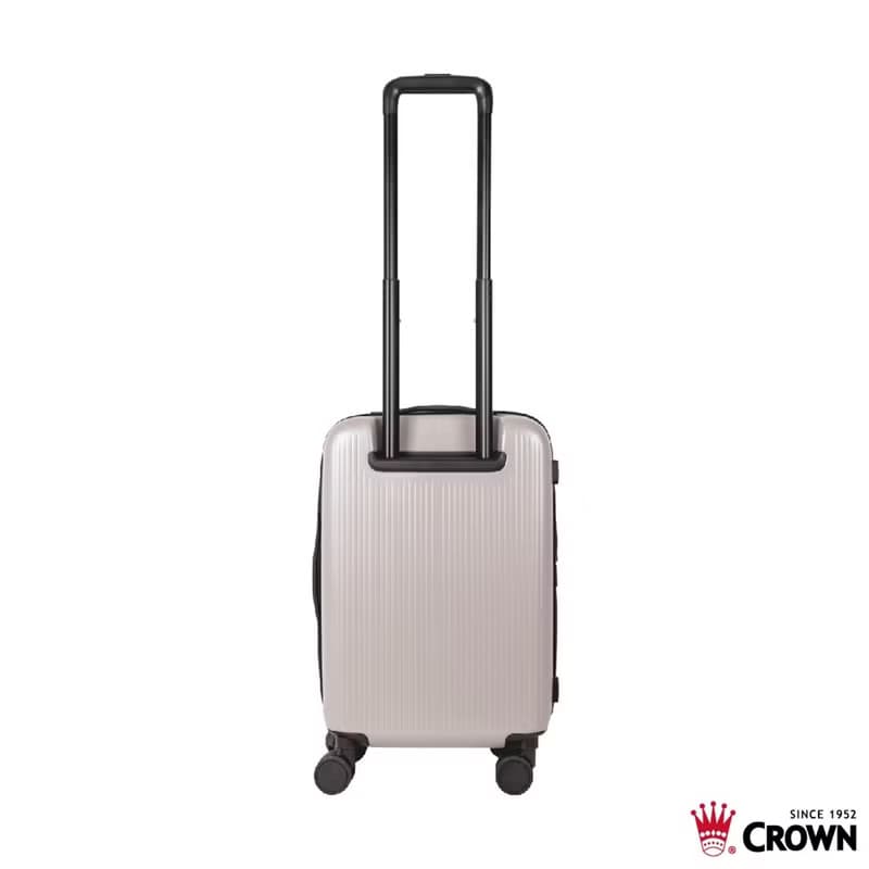【CROWN】19.5吋 DOPPIO 前開框架拉桿箱 登機箱  霧面拿鐵咖啡