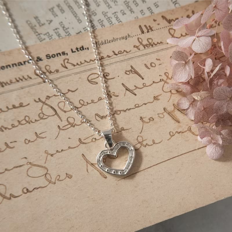 鎖愛心鍊 - 純銀/心型墜/母親節/畢業禮物/幸運/馬蹄