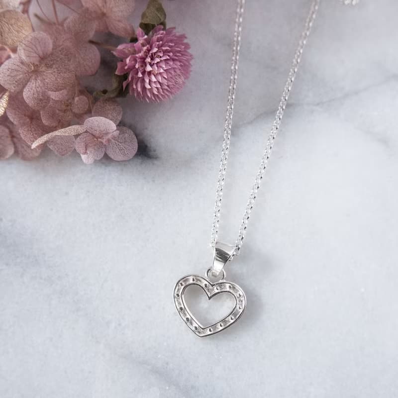 鎖愛心鍊 - 純銀/心型墜/母親節/畢業禮物/幸運/馬蹄