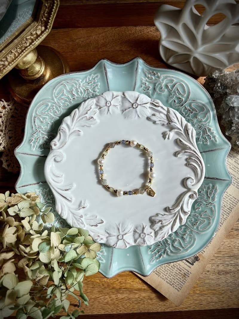 -小日子-天然水晶手鏈/黃銅手鍊