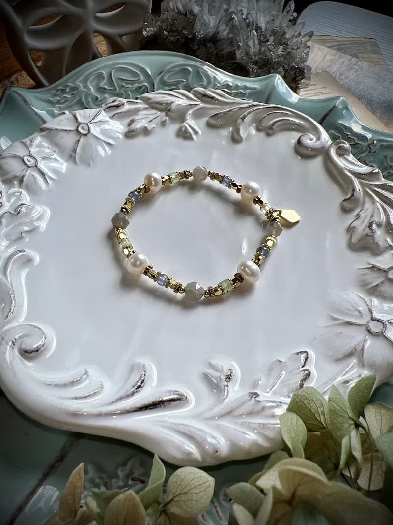 -小日子-天然水晶手鏈/黃銅手鍊