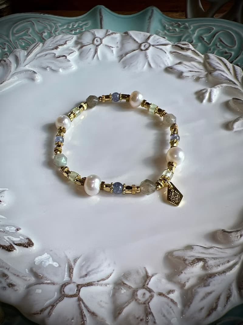 -小日子-天然水晶手鏈/黃銅手鍊