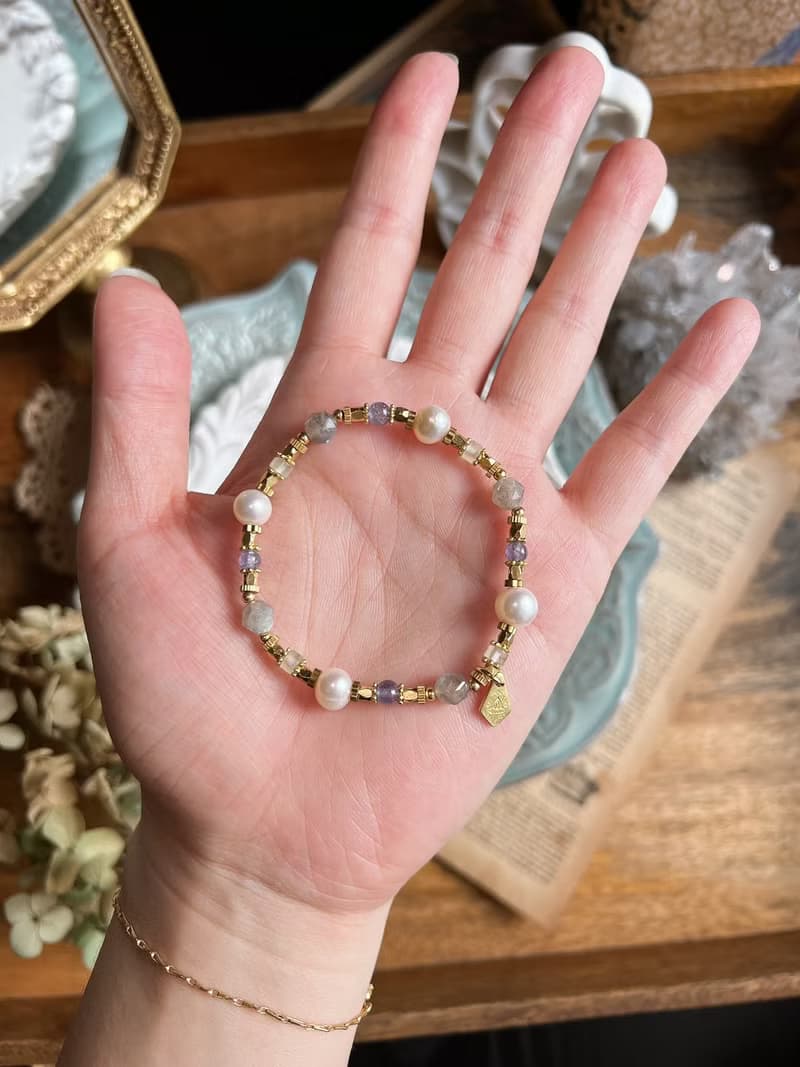 -小日子-天然水晶手鏈/黃銅手鍊