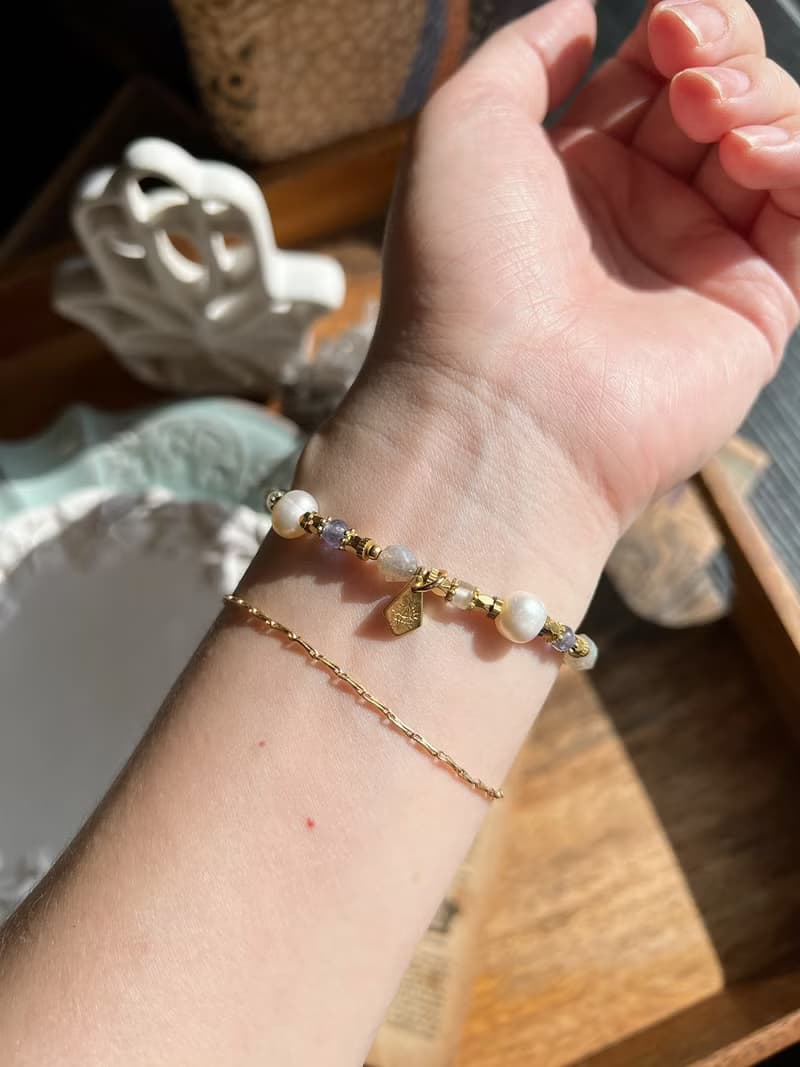 -小日子-天然水晶手鏈/黃銅手鍊