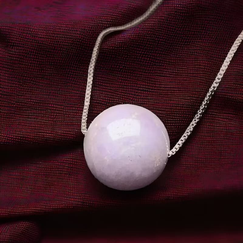 紫羅蘭翡翠圓珠項鍊 | 天然緬甸玉翡翠A貨 | 送禮