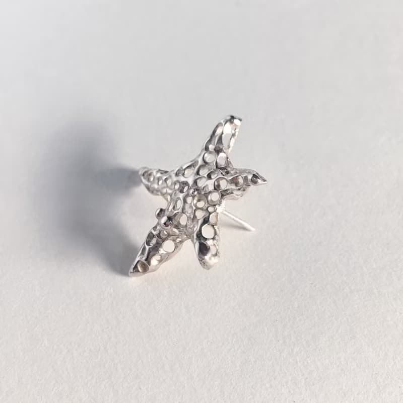 海星 單邊耳飾 925銀