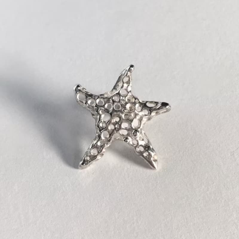 海星 單邊耳飾 925銀