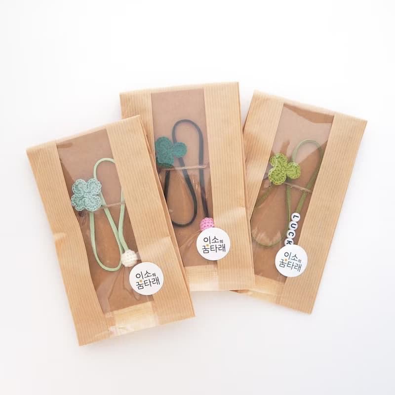 Crocheted Clover Bookmark