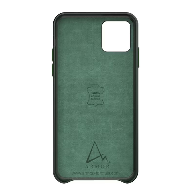 ARMOR iPhone 11 / X 全真皮系列電話保護殼_古典綠