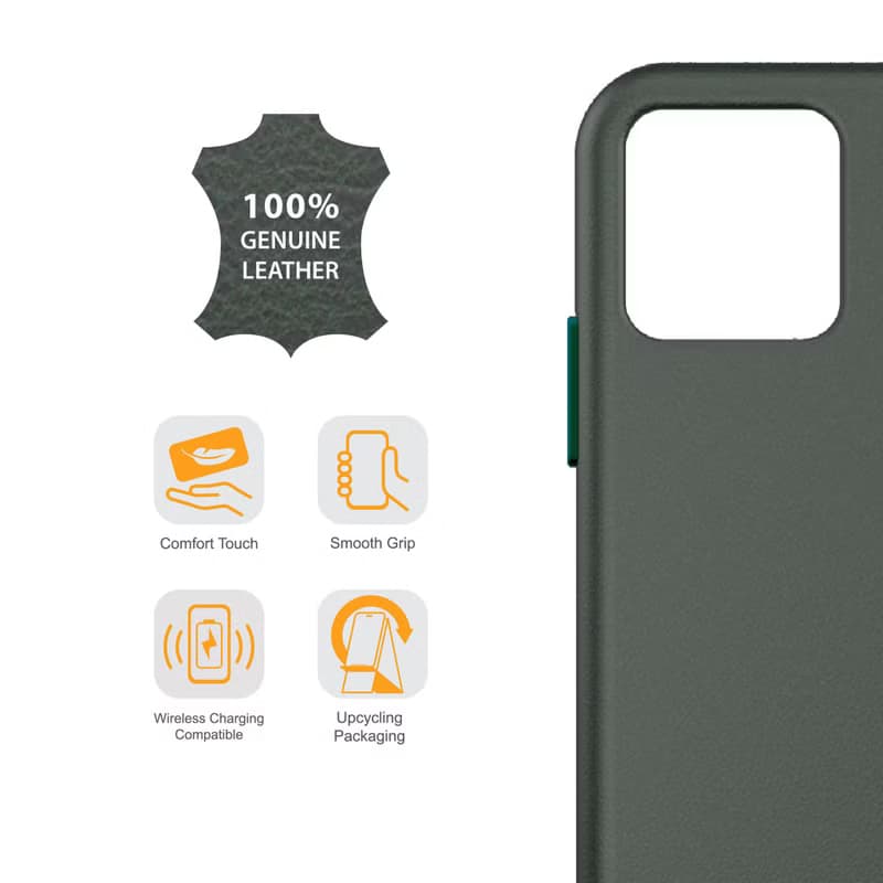 ARMOR iPhone 11 / X 全真皮系列電話保護殼_古典綠