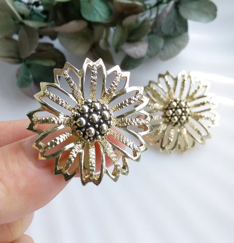 【西洋古董飾品 】SARAH COV 1960年 Daisy Mae 系列 夾式耳環