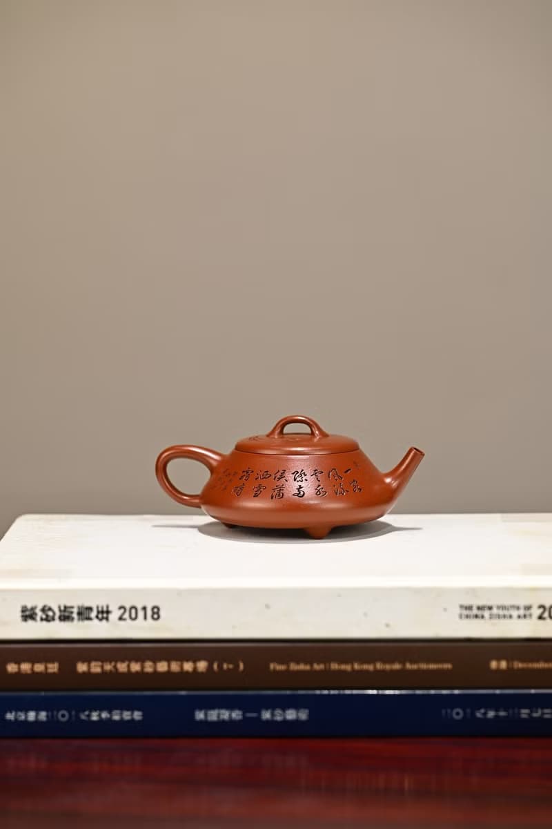亦瓢 全手工  容量160cc朱泥清潤素雅的造型纖秀細膩的線條