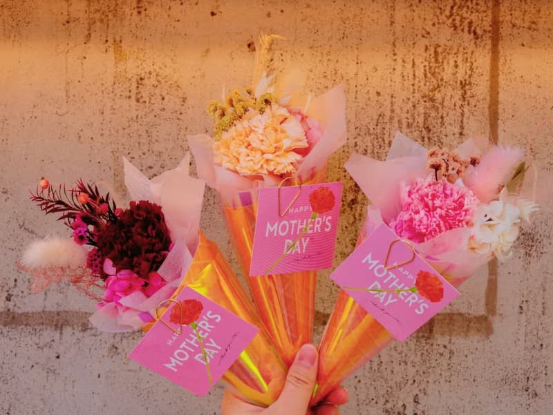 母親節永生康乃馨甜筒花束永生康乃馨母親節花禮