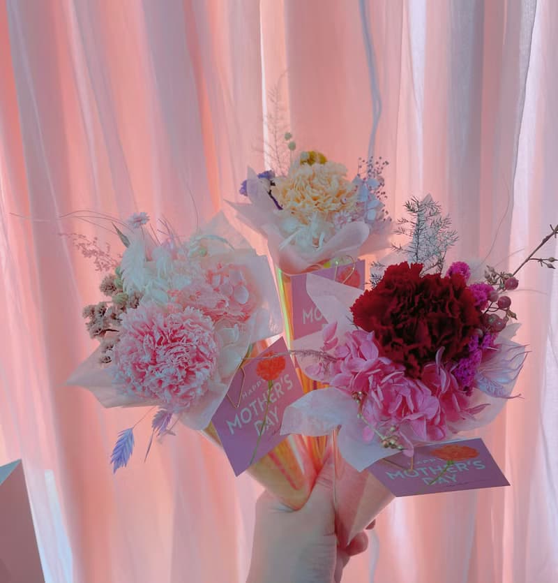 母親節永生康乃馨甜筒花束永生康乃馨母親節花禮