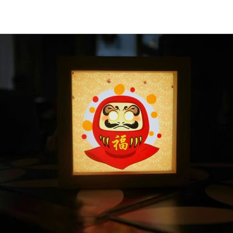 達摩 / 日系 / 木製手工燈箱