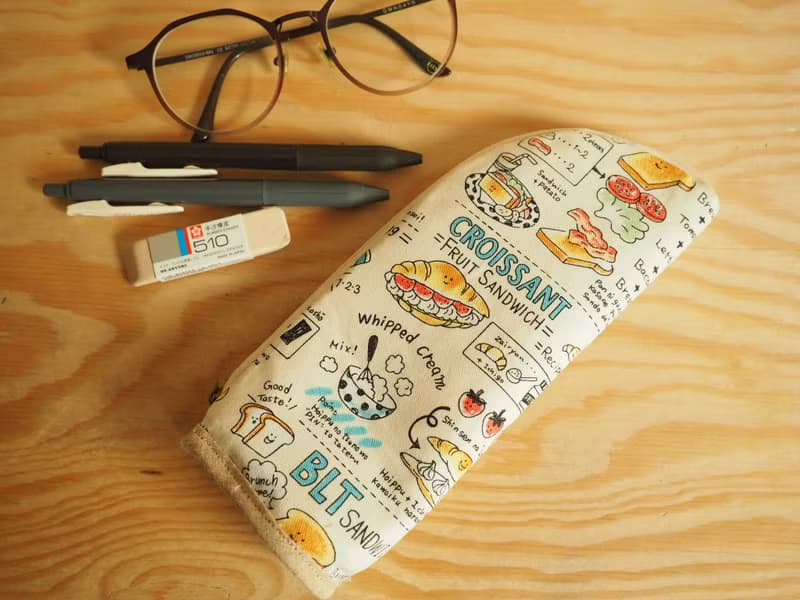 英國製作  可愛食物卡通直立式筆袋 眼鏡袋 餐具袋 化妝袋