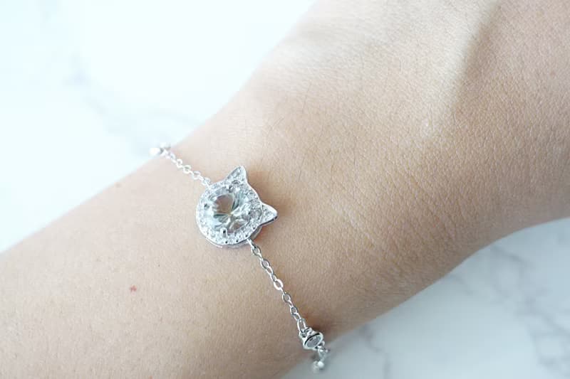 Natural GreenAmethyst Bracelet Sterling Silver 925 with Whitegold Plated.