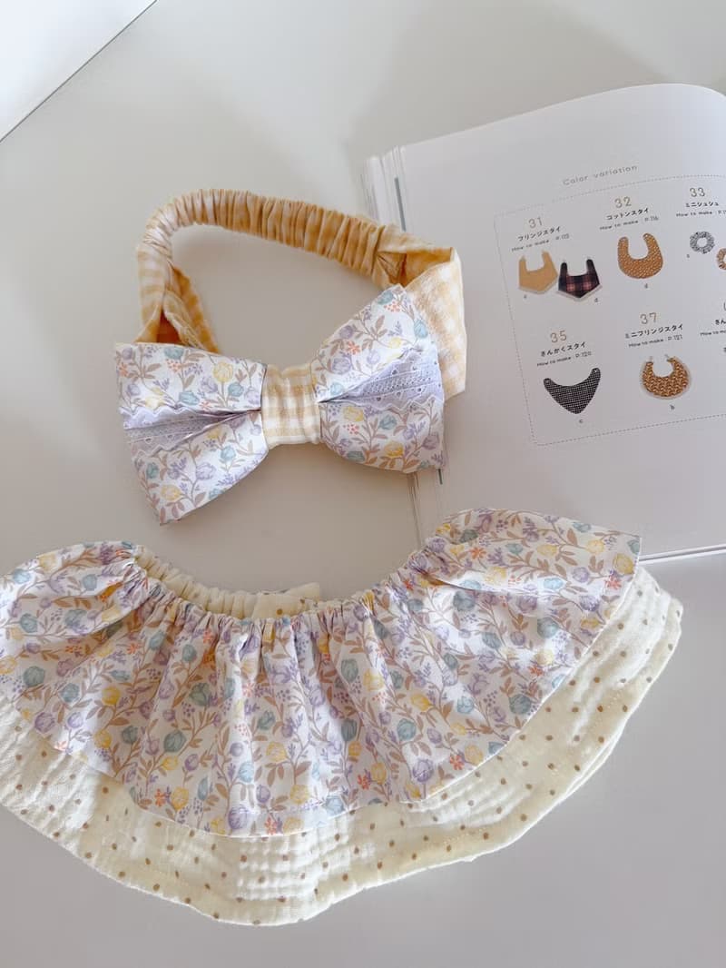 現貨 豐碩果實 荷葉圍兜 髮帶 彌月禮盒 滿月禮 Baby Shower gift