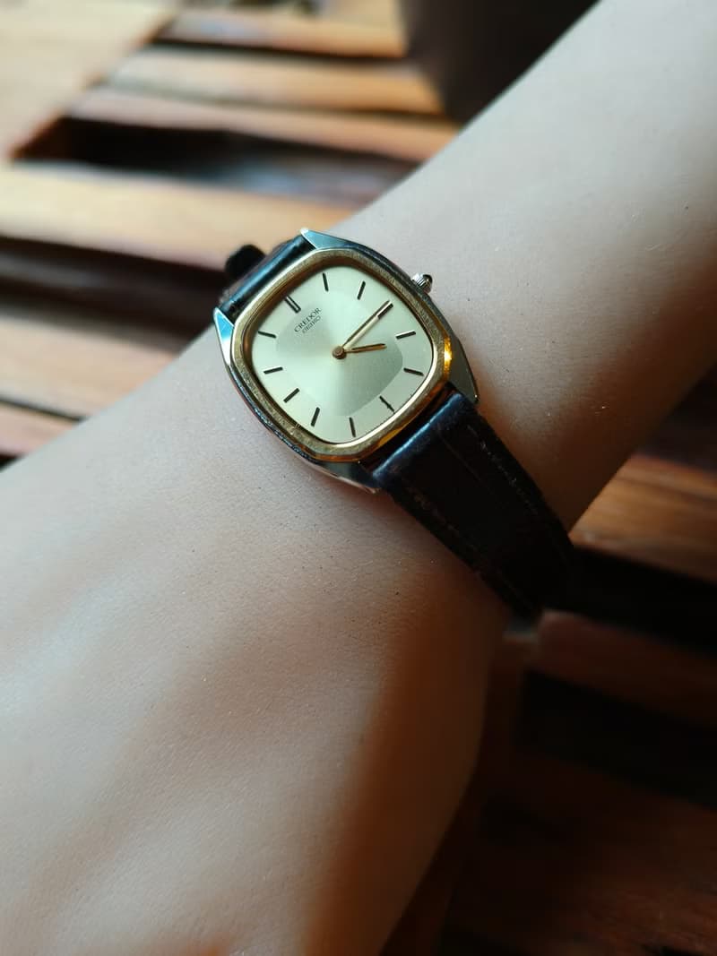 SEIKO旗下 頂級 CREDOR貴朵品牌 鋼與14k金 石英錶