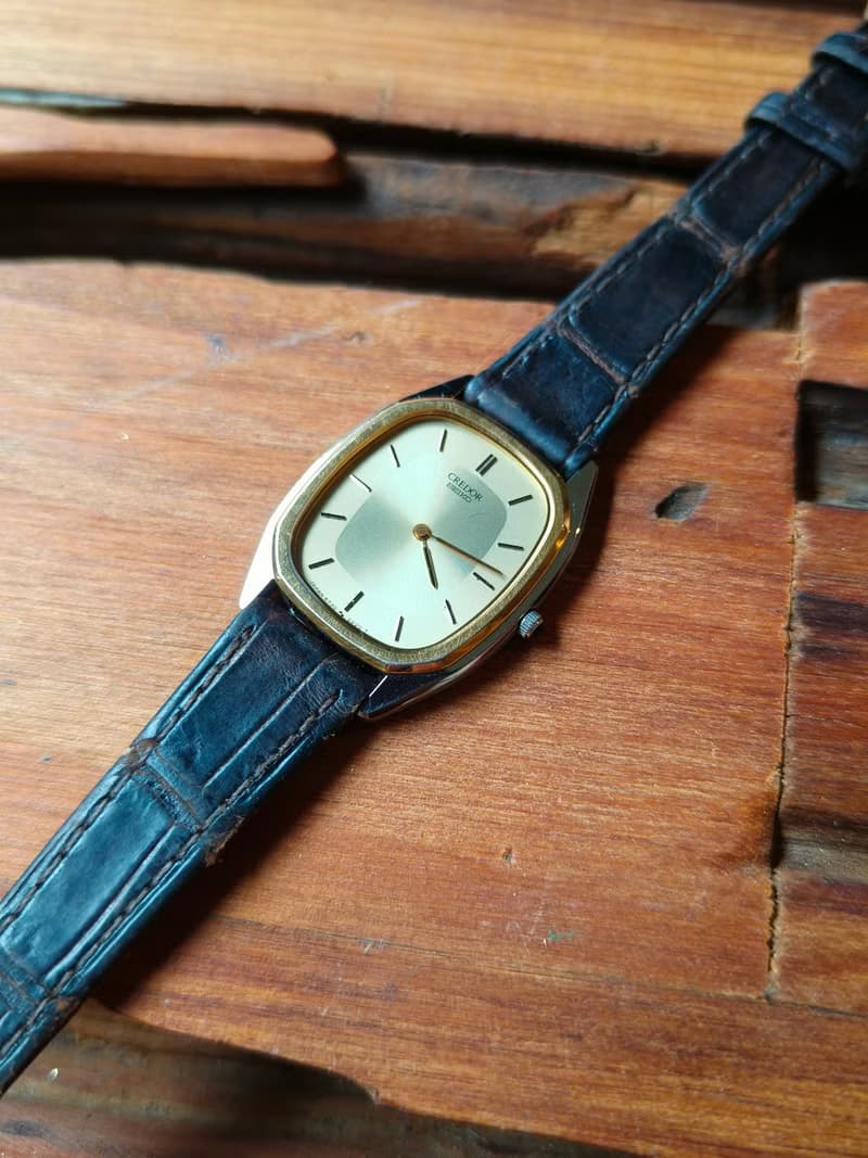 SEIKO旗下 頂級 CREDOR貴朵品牌 鋼與14k金 石英錶
