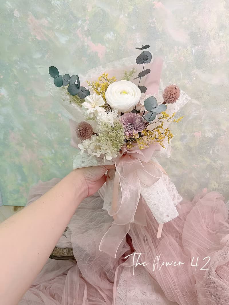 /The flower 42/永生花陸蓮花花束 情人節 教師節 母親節 生日花
